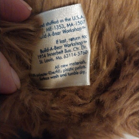 Vintage Centennial Build A Bear Brown Furry Plush Stuffie Medallion 2001 BAB 18" - Picture 12 of 16